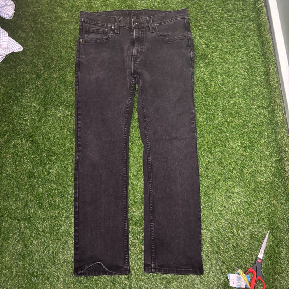 Cody James Mens Faded Black Straight Leg Stretch Denim Jeans 36x32 RN138823